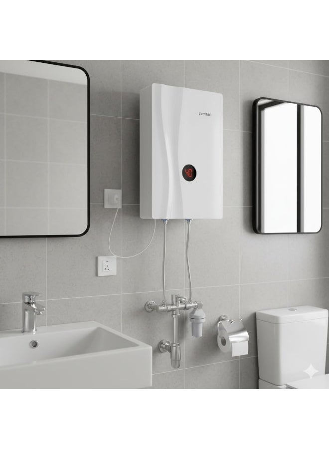 CEMSAN Digital Instant Water Heater 7.5 kW – Speed E 7.5, 3 Power Levels, Digital Timer & Temperature Control, Energy Saving, Smallest Heater in the World, 5-Year Warranty – Made in Türkiye, SPEED 7.5 Digital - Image 4